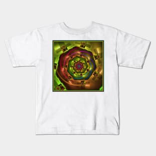 Geometric Rainbow Fractal Kids T-Shirt